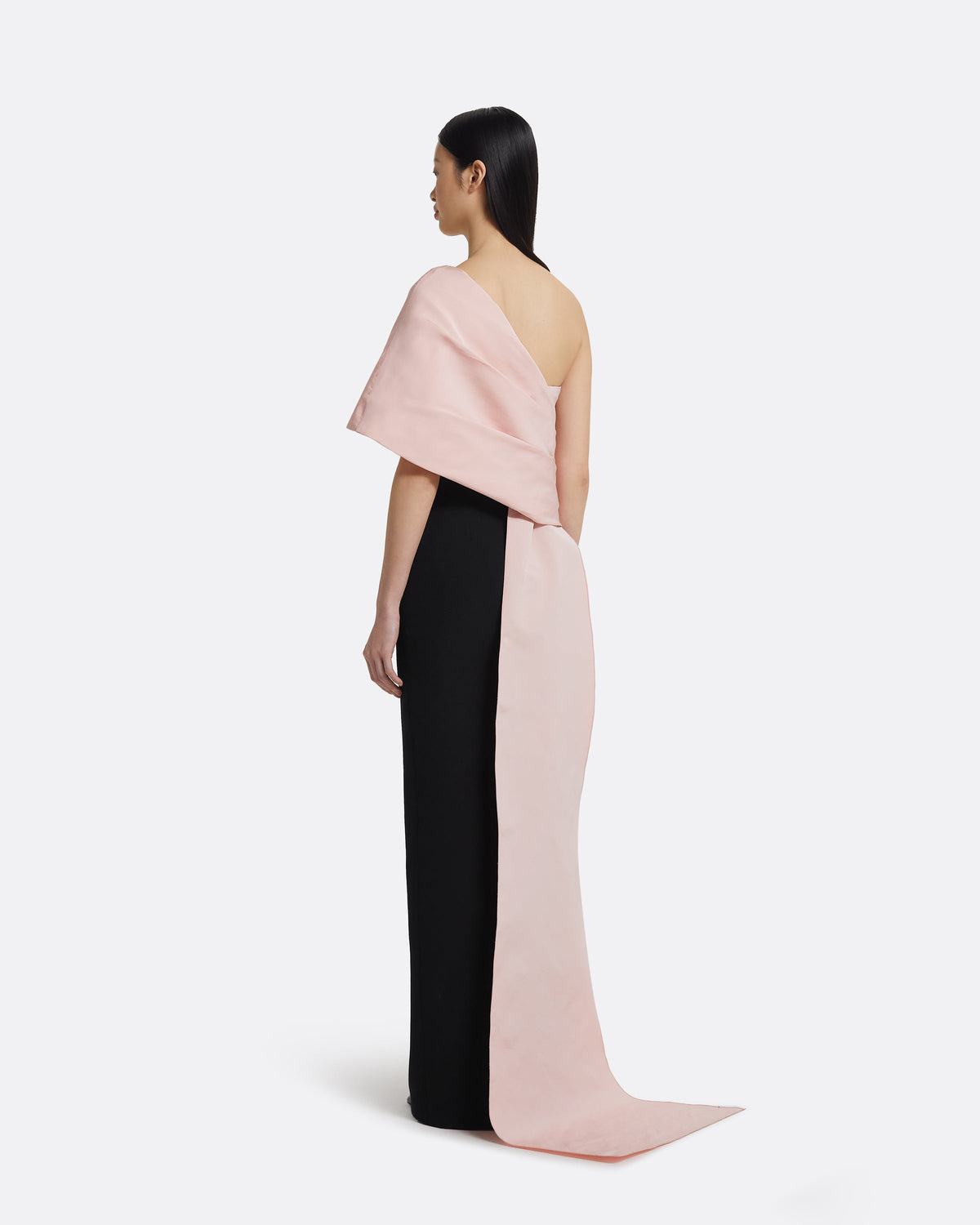 Tokiyo Long Dress in Peony Blush on Black