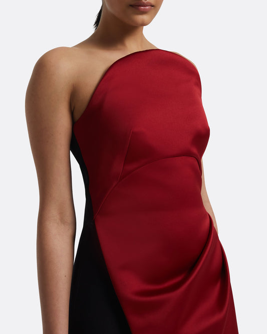 Misaki Long Dress in Swinton on Black