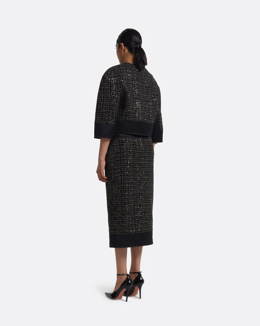 Chaya Jacket in Black on Black & Gold