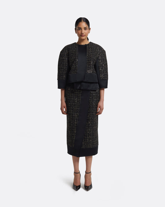 Chaya Jacket in Black on Black & Gold