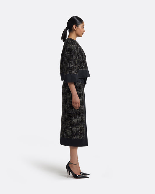 Chaya Jacket in Black on Black & Gold