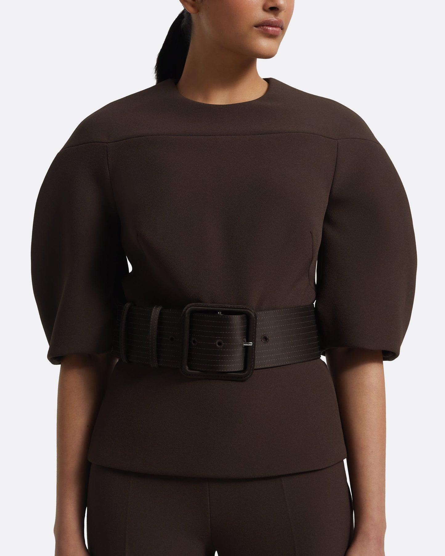 Kimari Top in Peat Brown