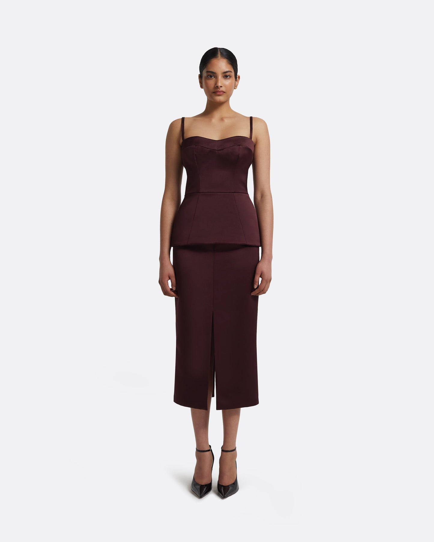 Grainee Skirt in Wine