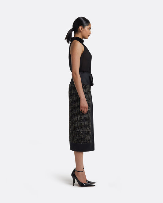 Suki Skirt in Black & Gold
