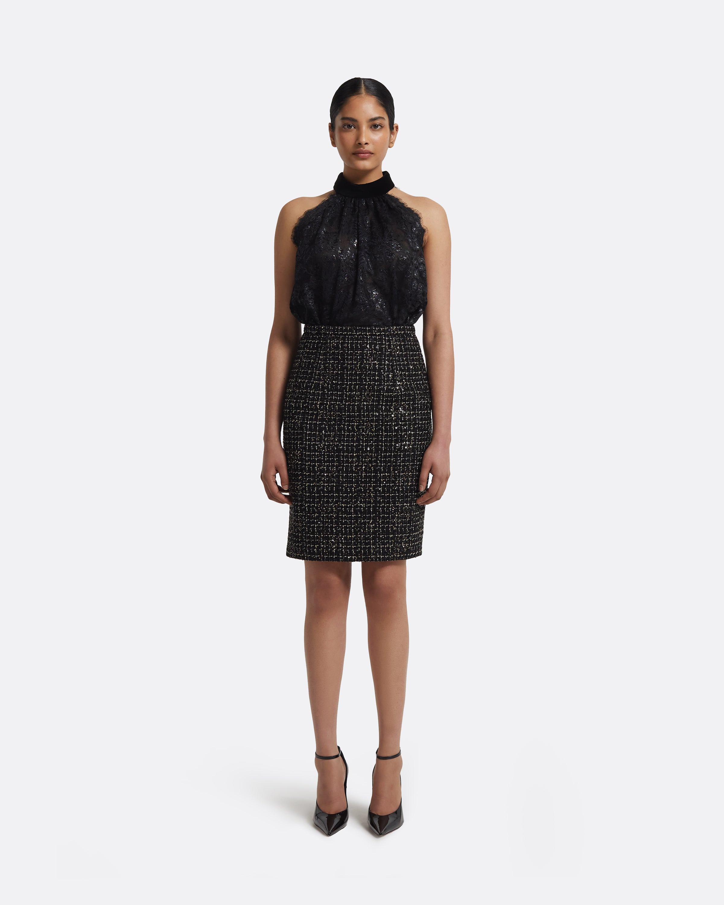 Ayaka Skirt in Black & Gold