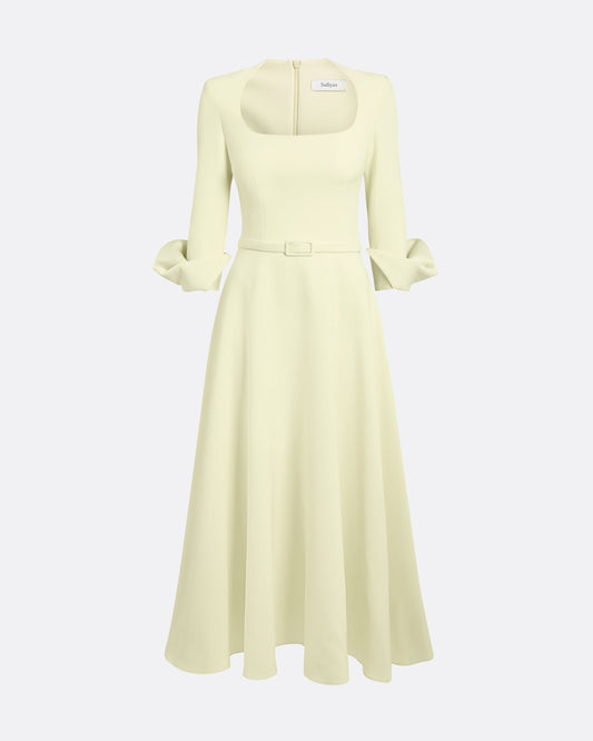 Ellis Midi Dress in Buttermilk
