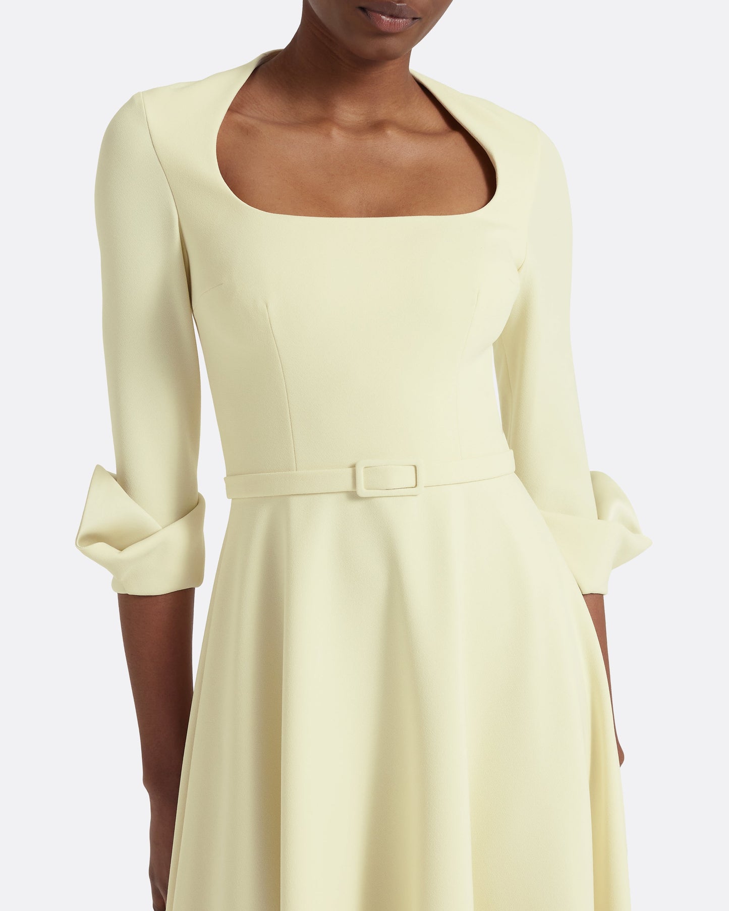 Ellis Midi Dress in Buttermilk