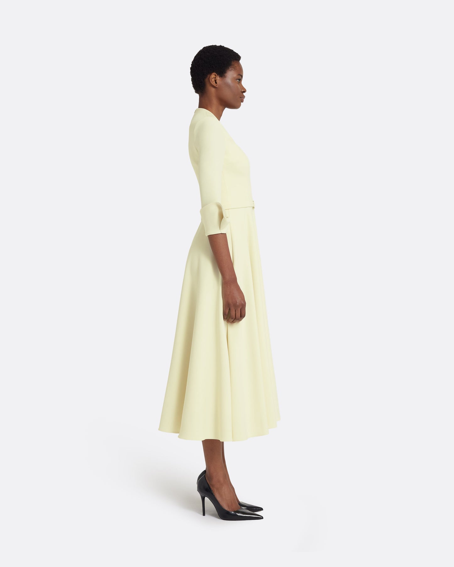 Ellis Midi Dress in Buttermilk