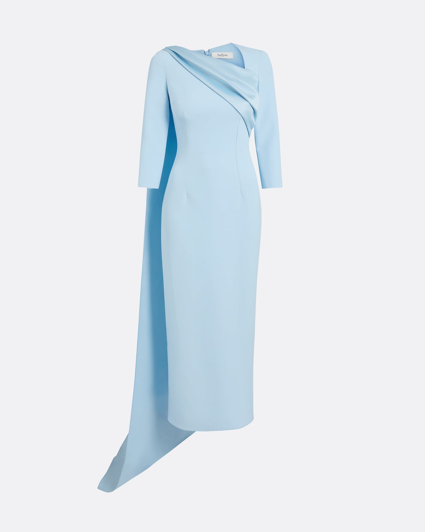 Solenne Midi Dress in Pale Blue