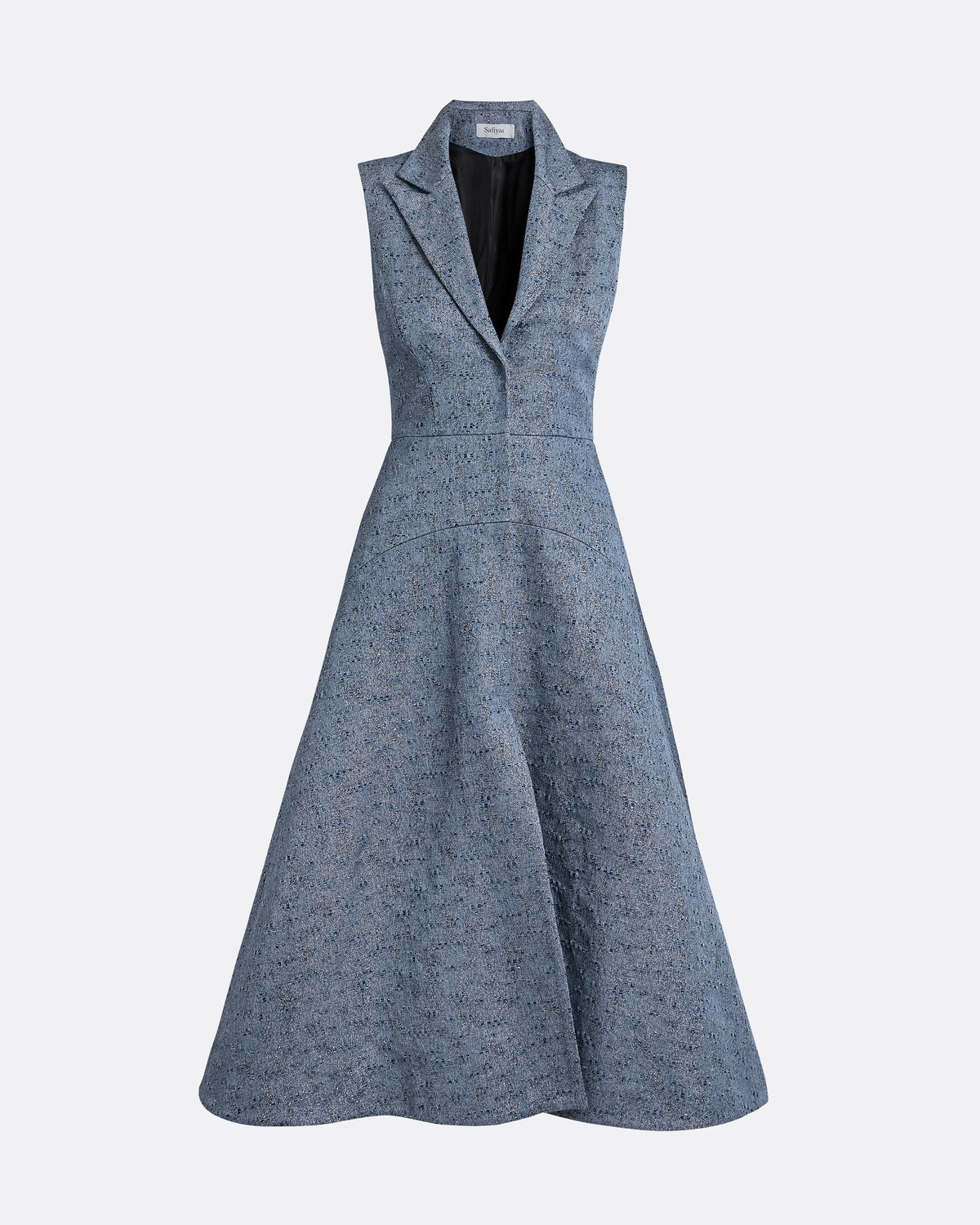 Fifi Midi Dress in Denim Jacquard