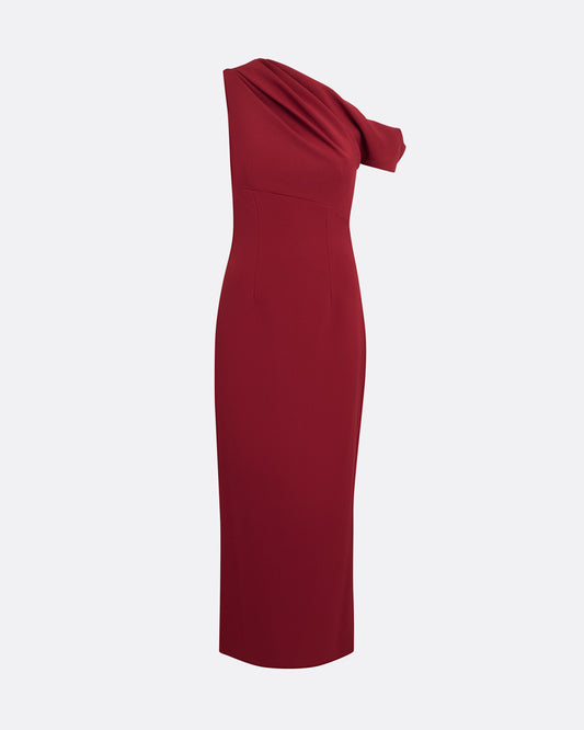 Fern Midi Dress in Rhubarb