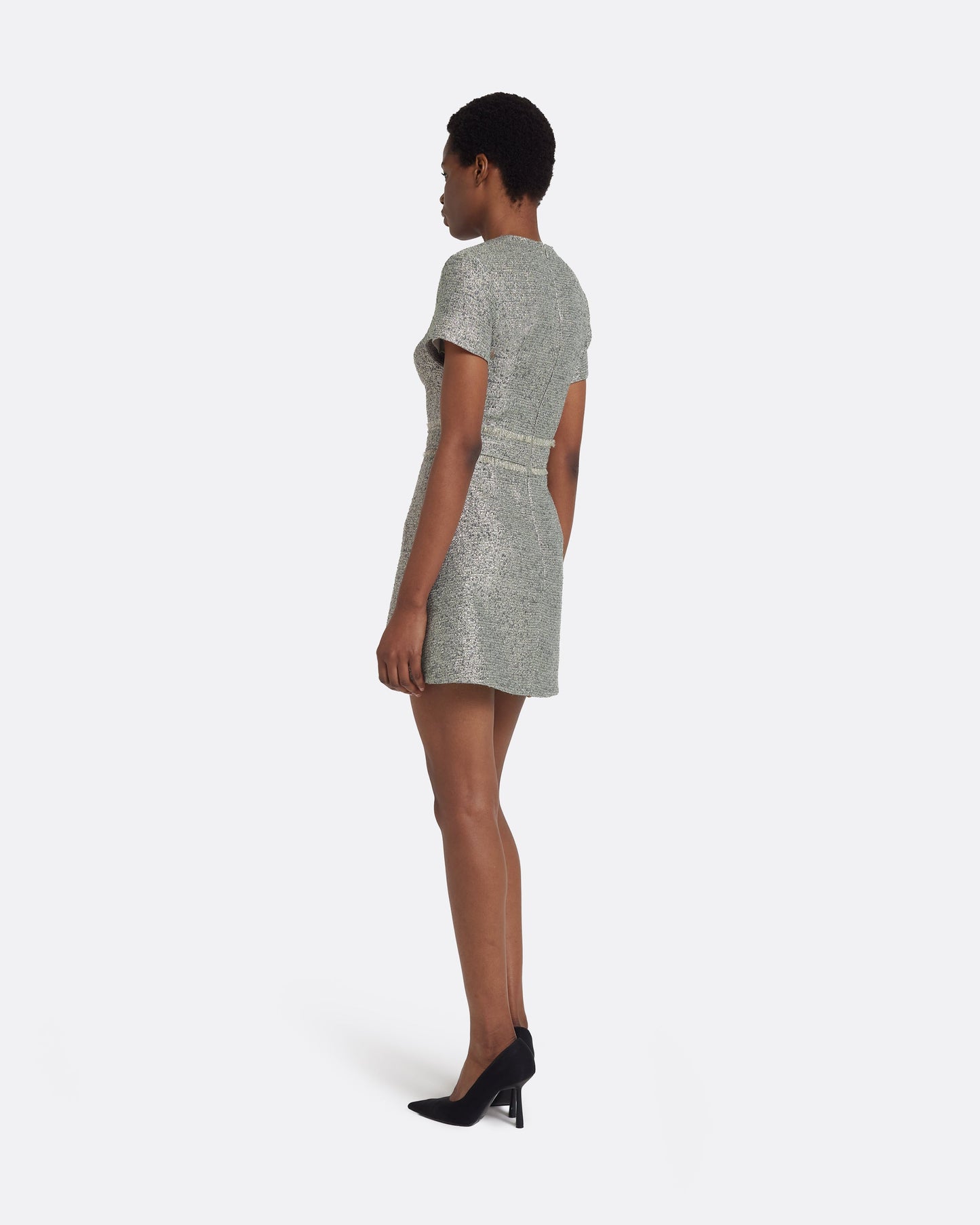 Abilene Short Dress in Silvery Grey
