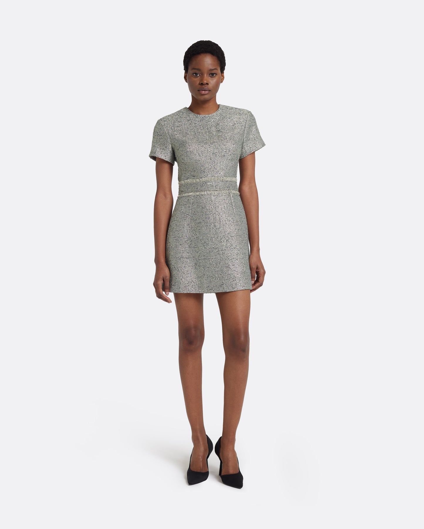 Abilene Short Dress in Silvery Grey