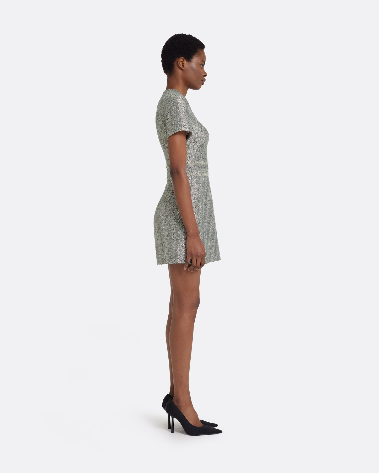 Abilene Short Dress in Silvery Grey