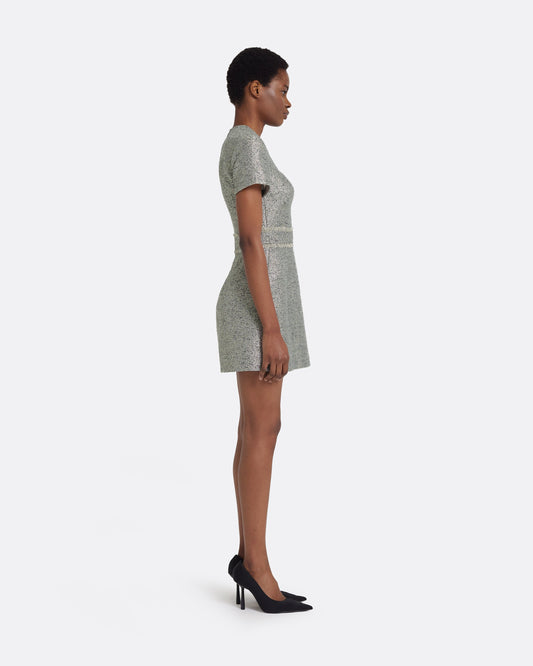 Abilene Short Dress in Silvery Grey