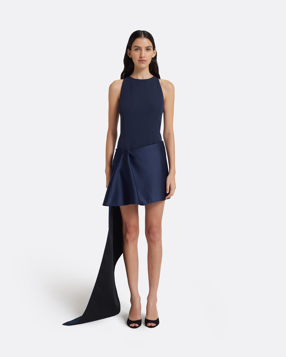 Naya Short Dress with Ewa Belt in Maritime Blue