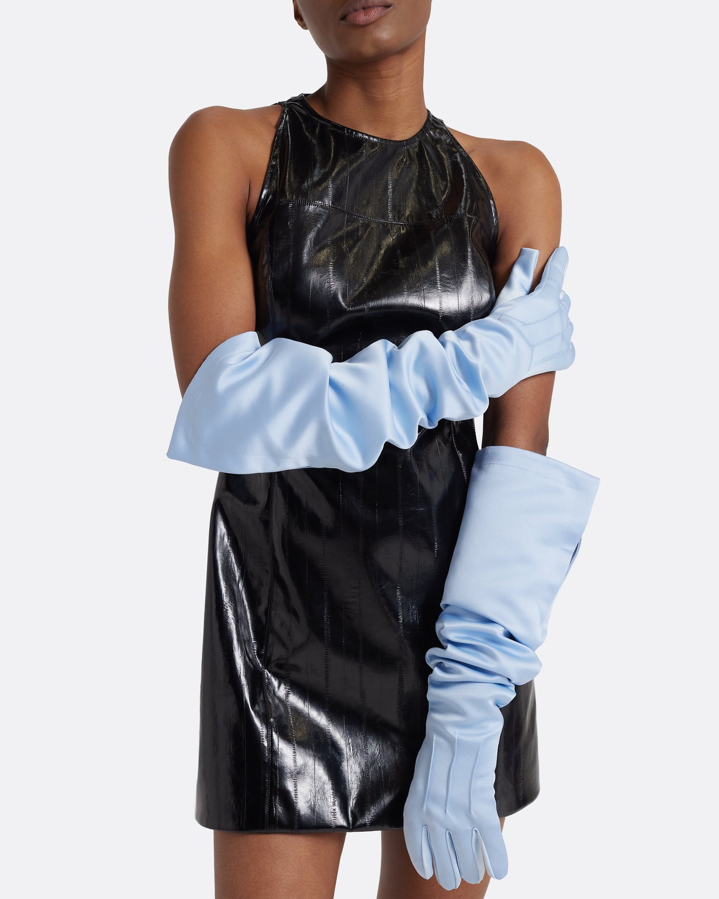Elda Gloves in Pale Blue