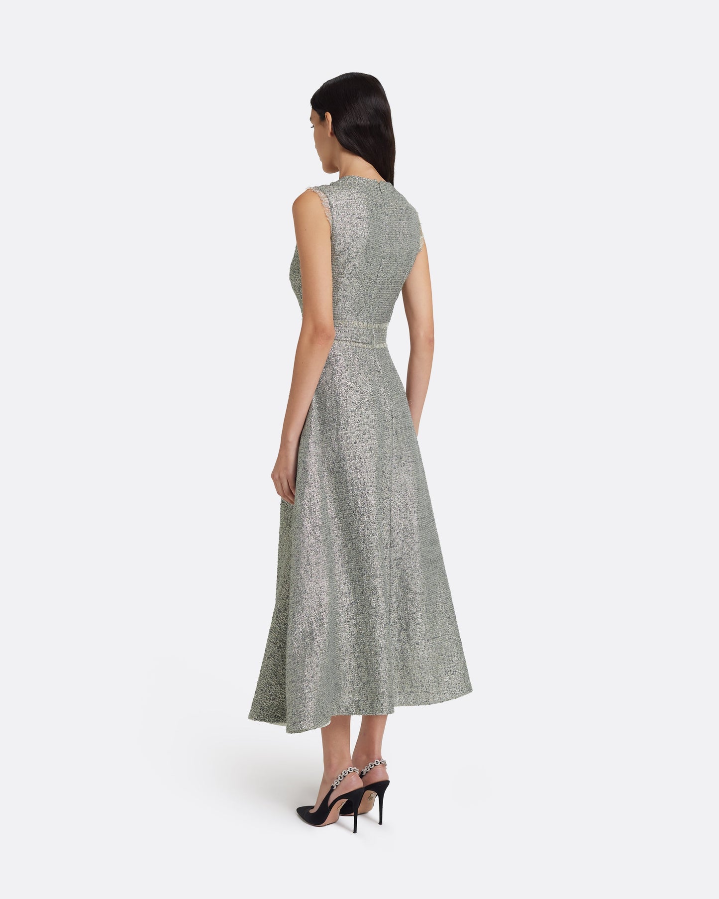 Ornette Midi Dress in Silvery Grey