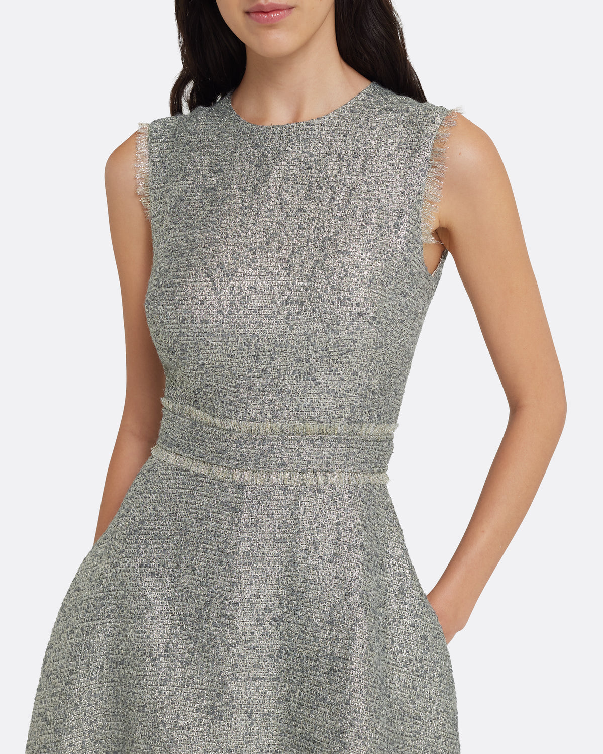 Ornette Midi Dress in Silvery Grey