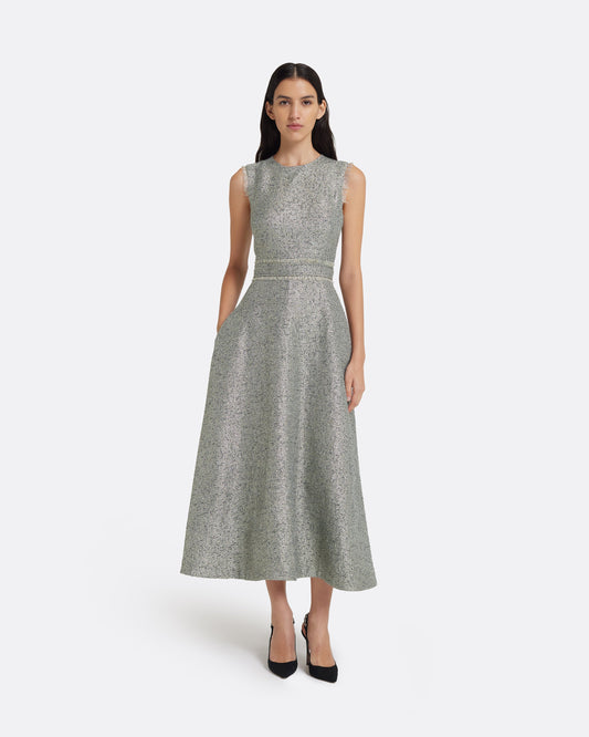 Ornette Midi Dress in Silvery Grey