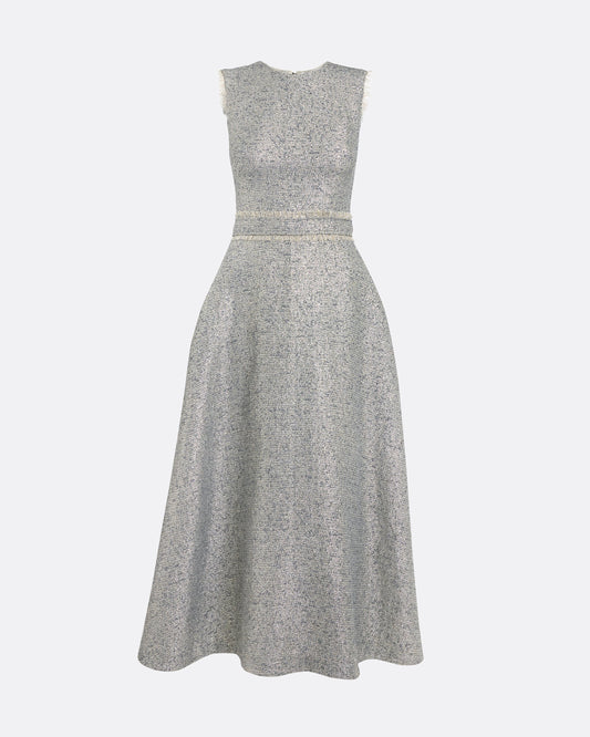 Ornette Midi Dress in Silvery Grey