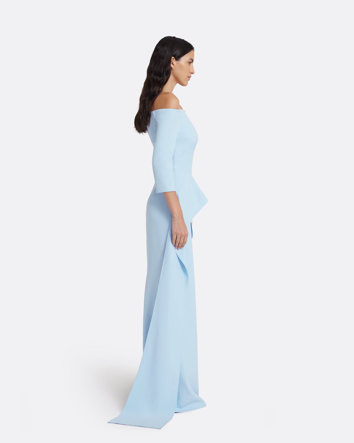 Zetta Long Dress in Pale Blue