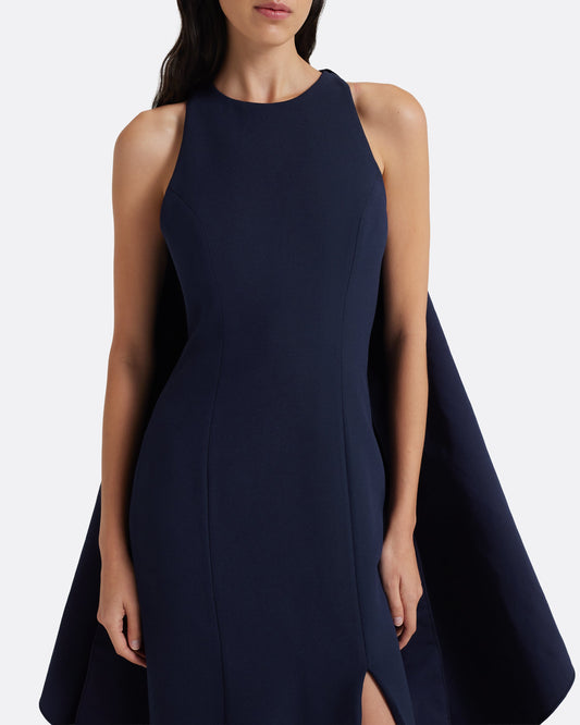 Selena Long Dress in Maritime Blue