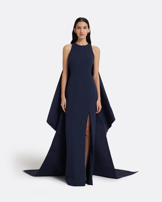 Selena Long Dress in Maritime Blue