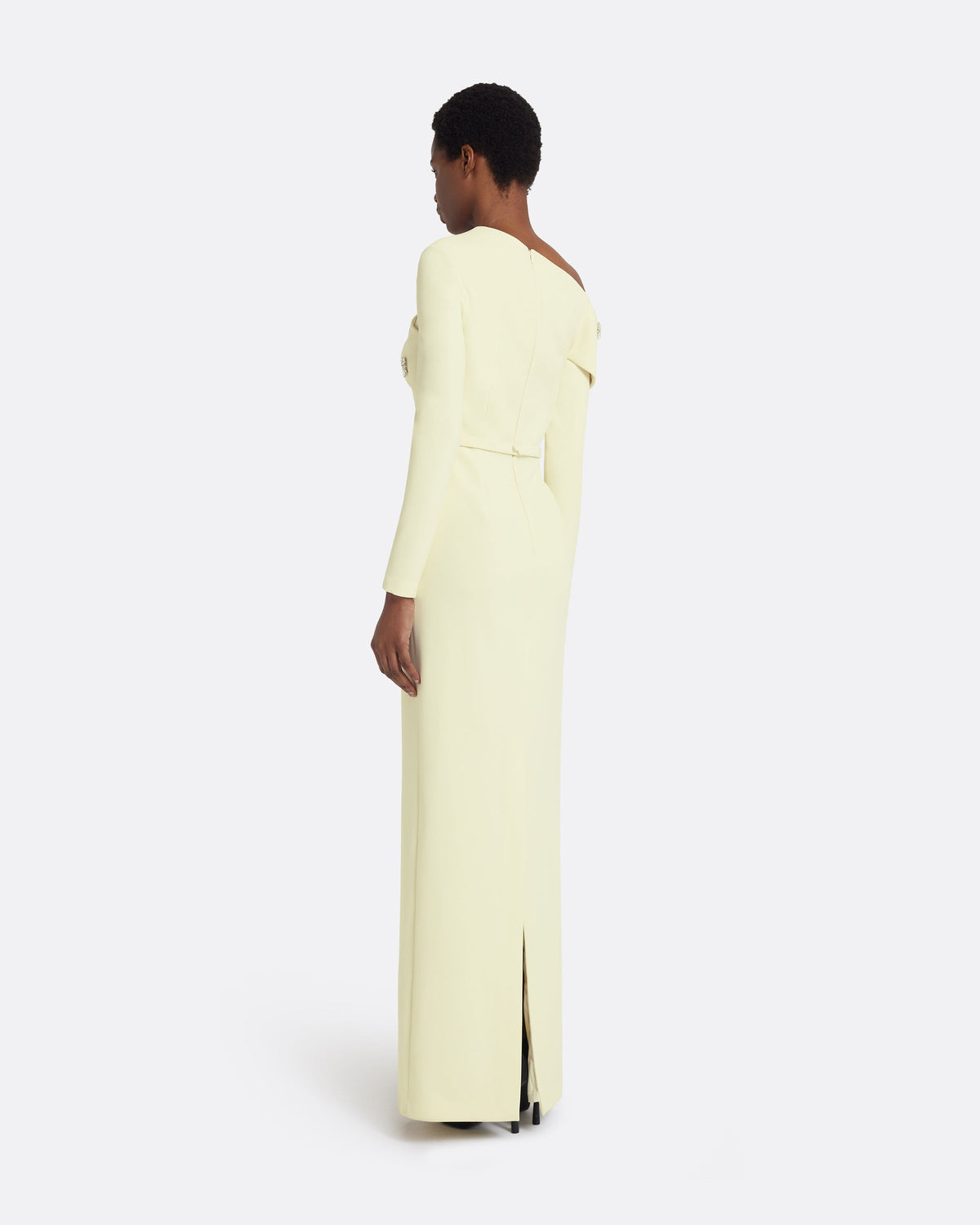 Yemihma Long Dress in Buttermilk with Embroidery