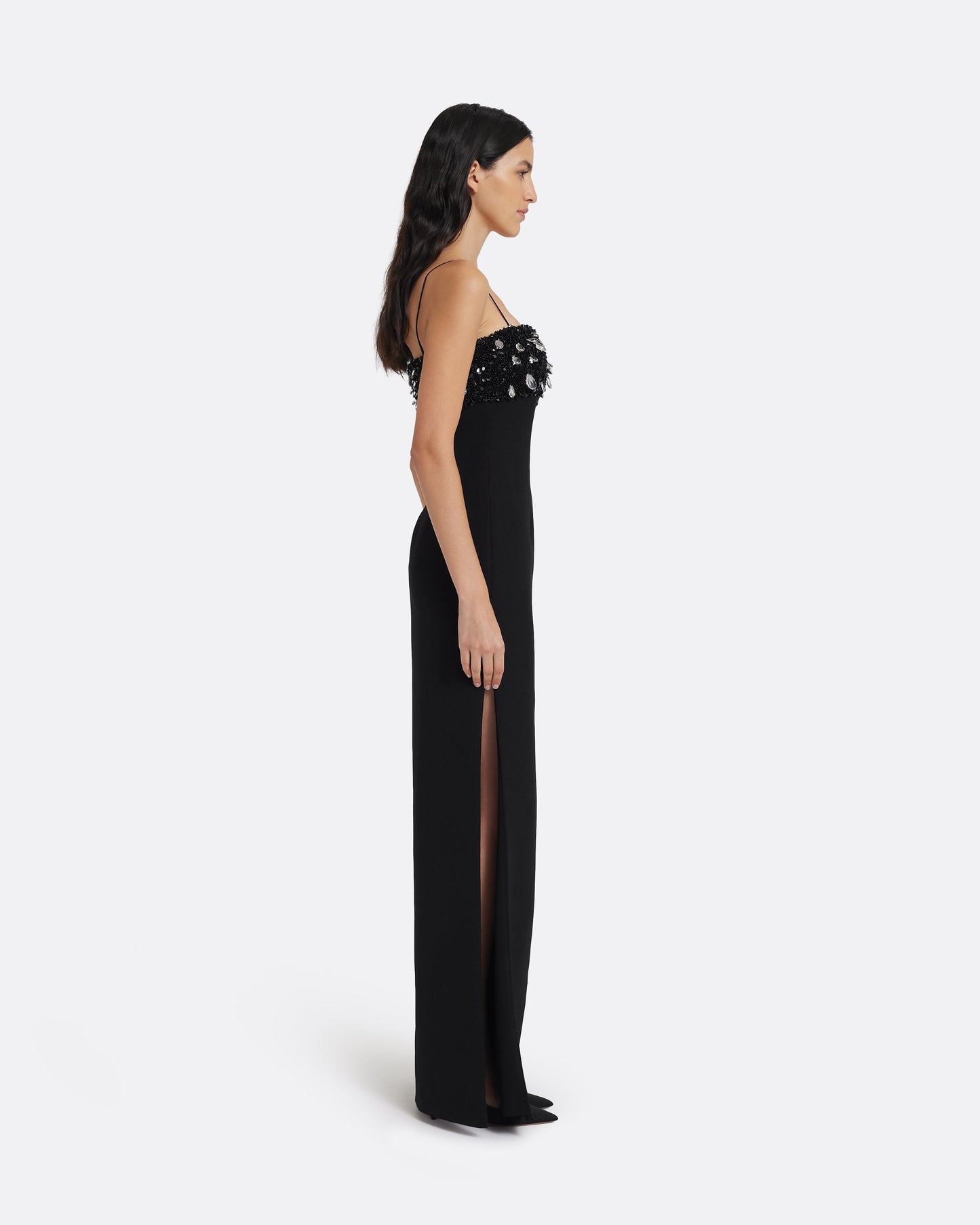 Nyra Long Dress in Black