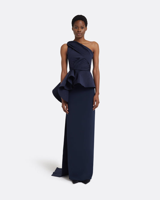 Laverna Long Dress in Maritime Blue