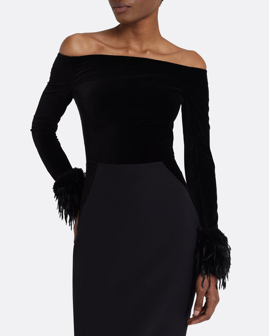 Fiora Long Dress in Black