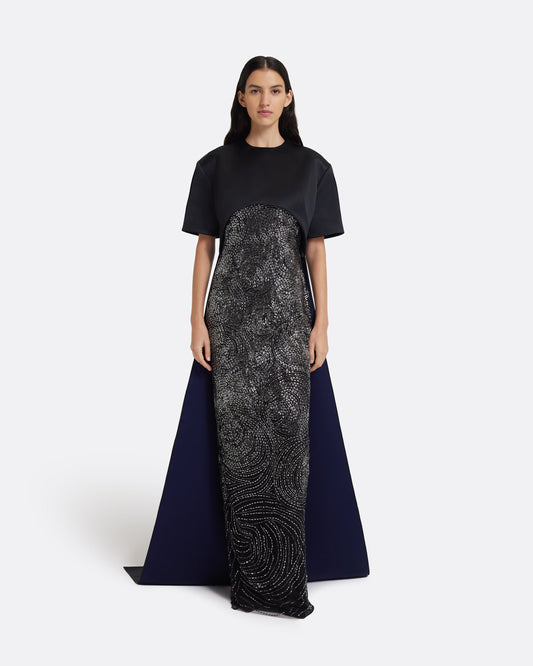 Rionaise Long Dress in Black