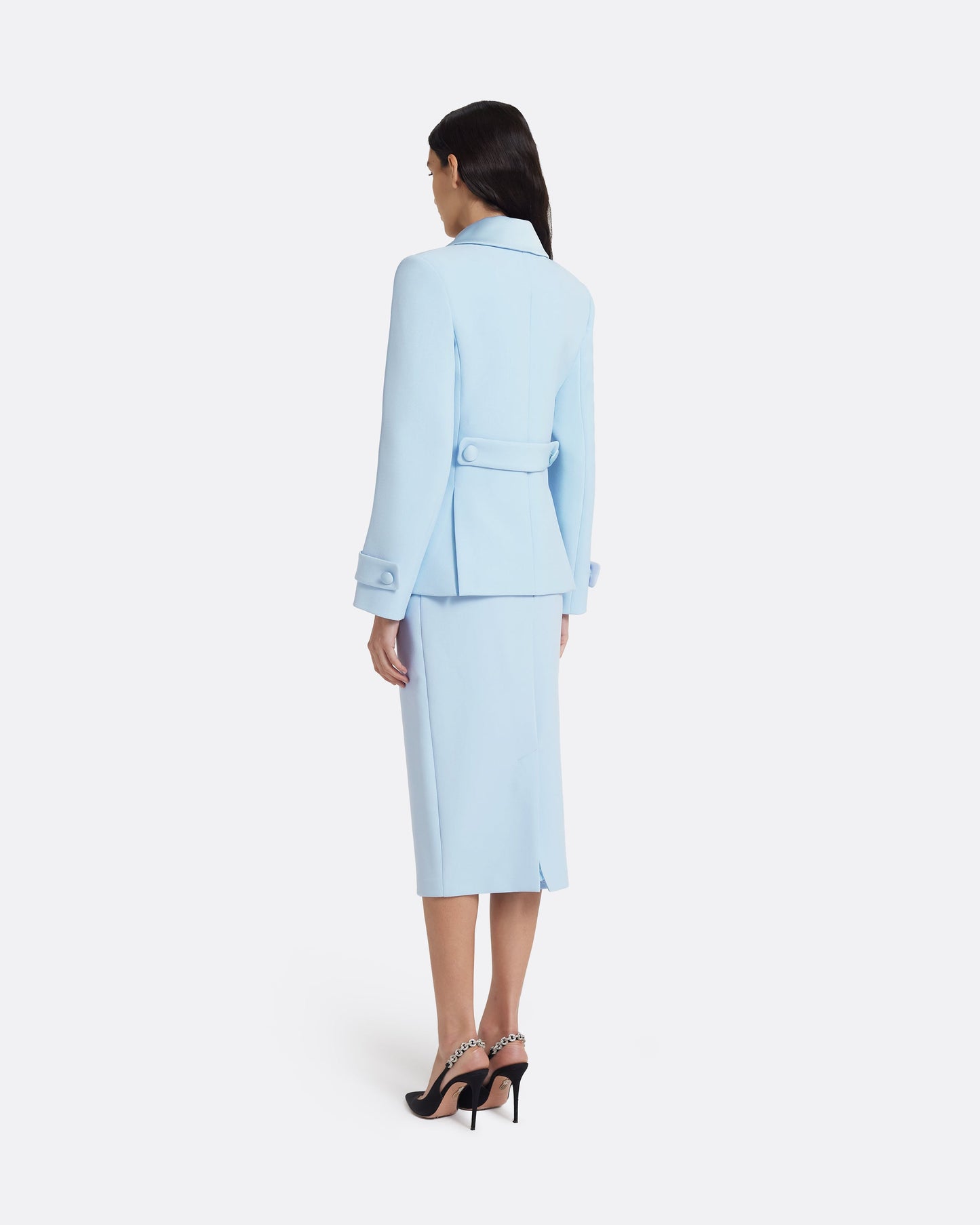 Chiabella Jacket in Pale Blue with Crystal