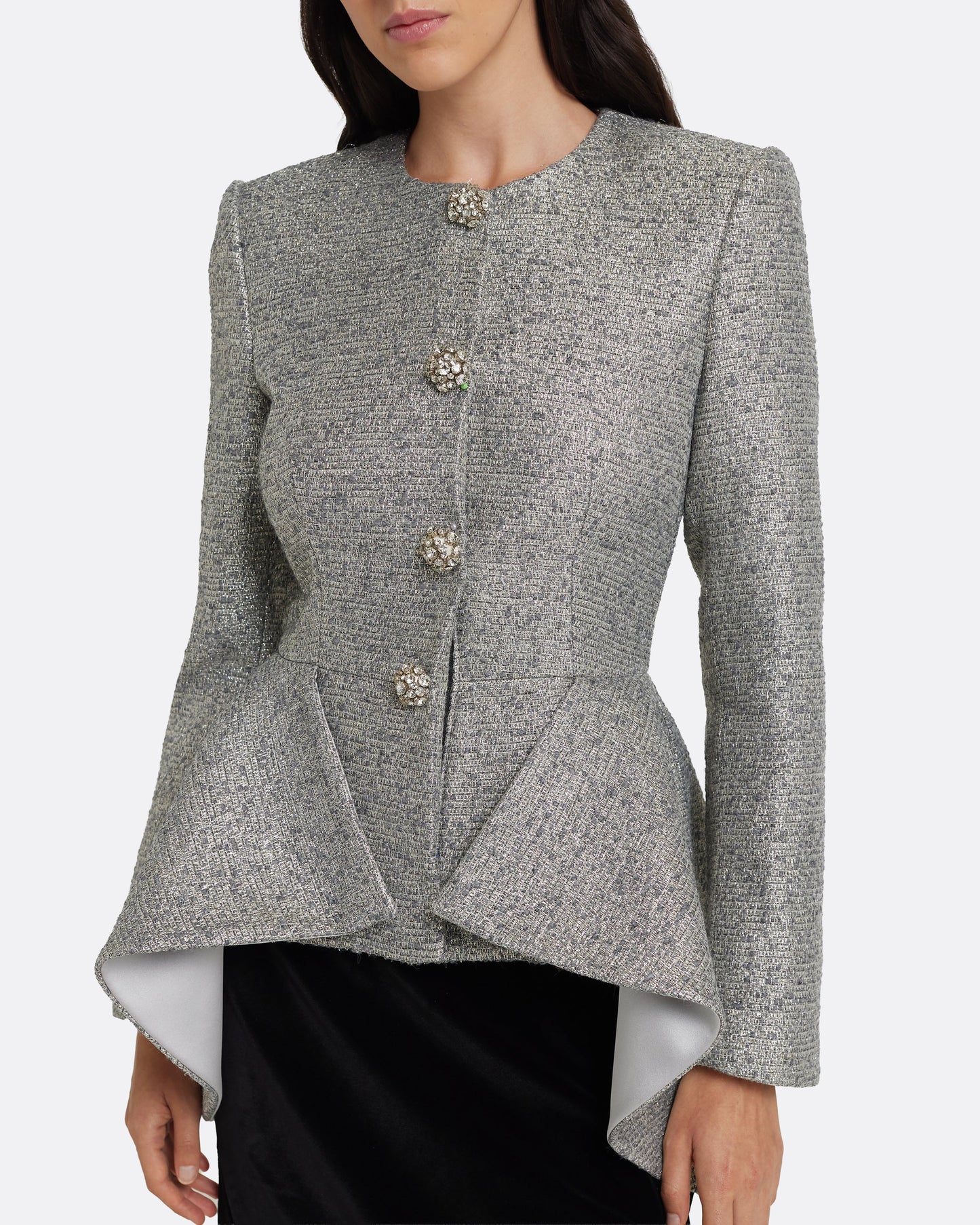Perla Jacket in Silvery Grey