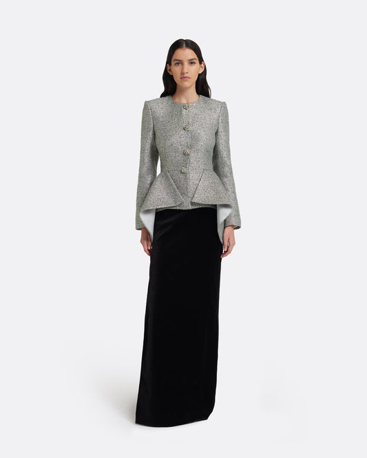 Perla Jacket in Silvery Grey