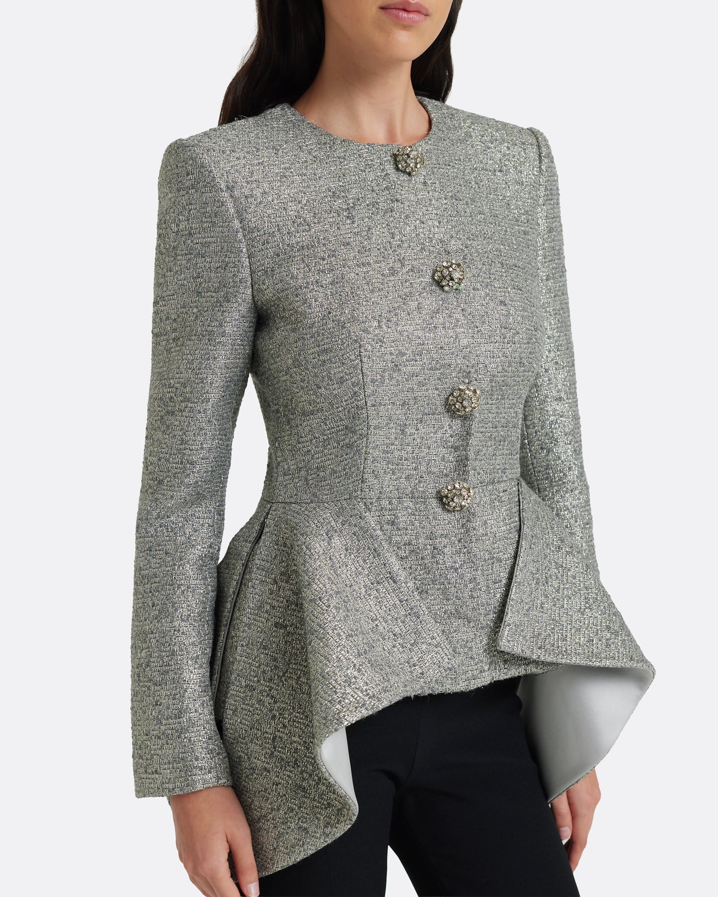 Perla Jacket in Silvery Grey