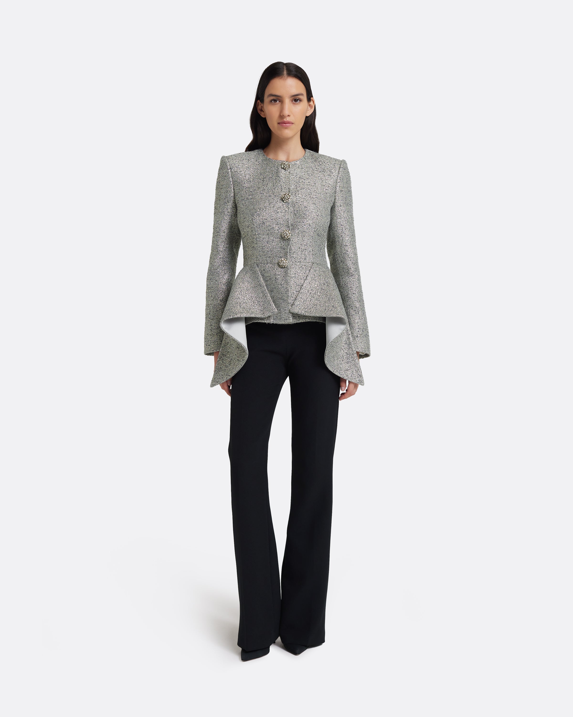 Perla Jacket in Silvery Grey