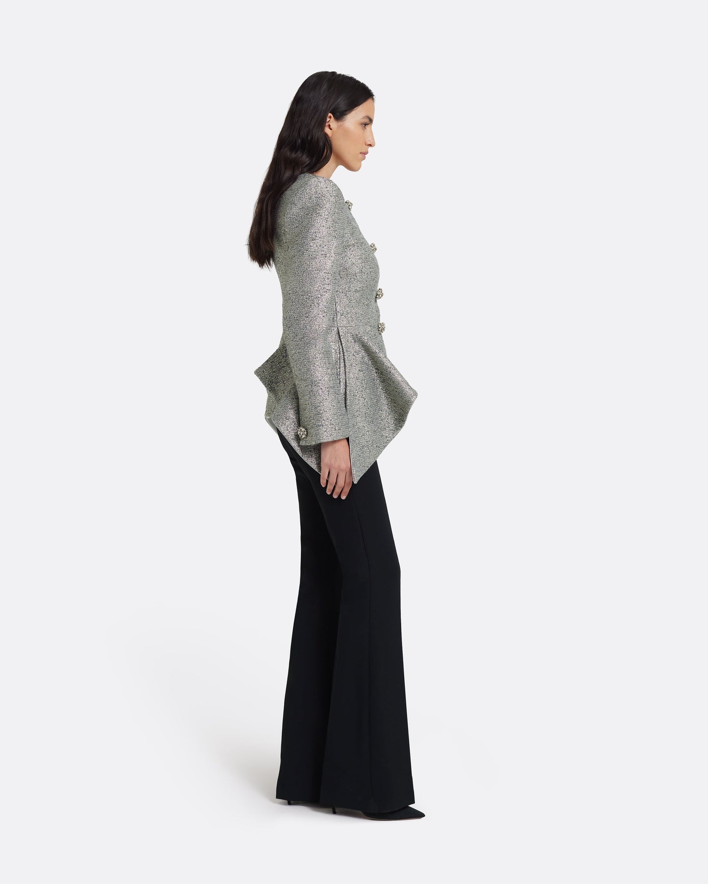 Perla Jacket in Silvery Grey