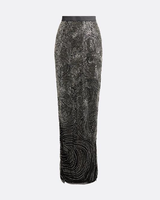 Katoucha Embellished Skirt in Black