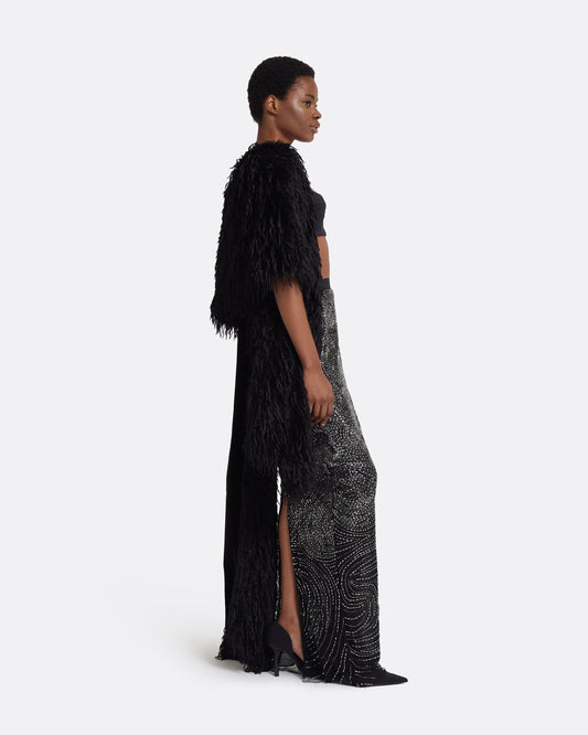 Katoucha Embellished Skirt in Black