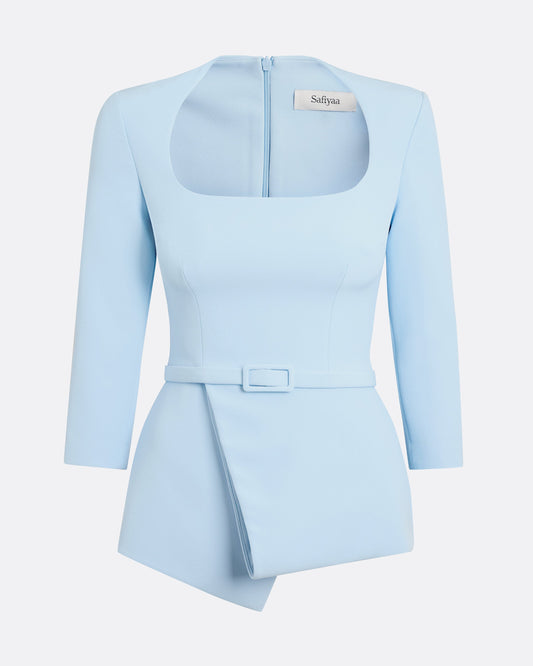 Shira Top in Pale Blue