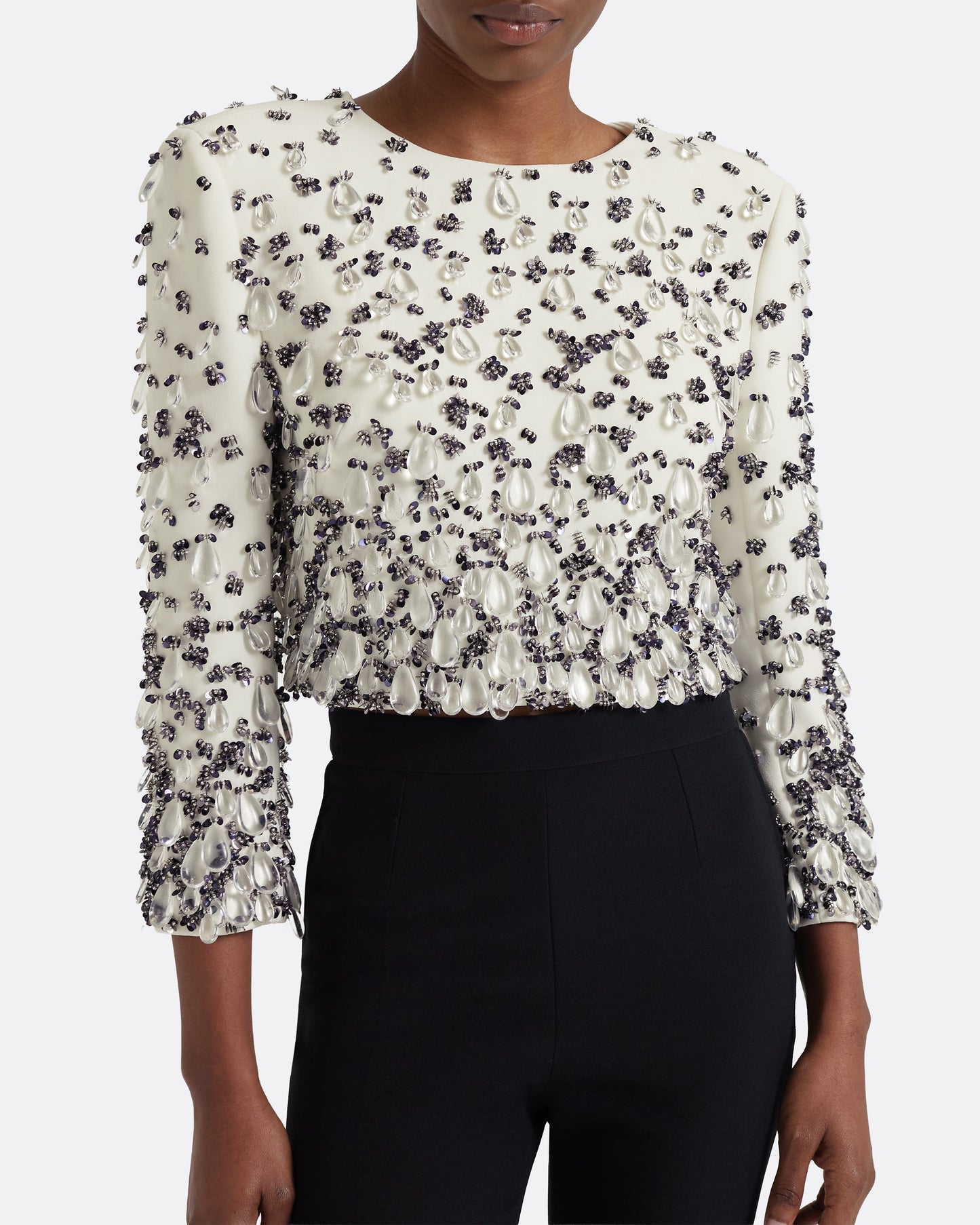 Astra Top in Ivory with Embellishment