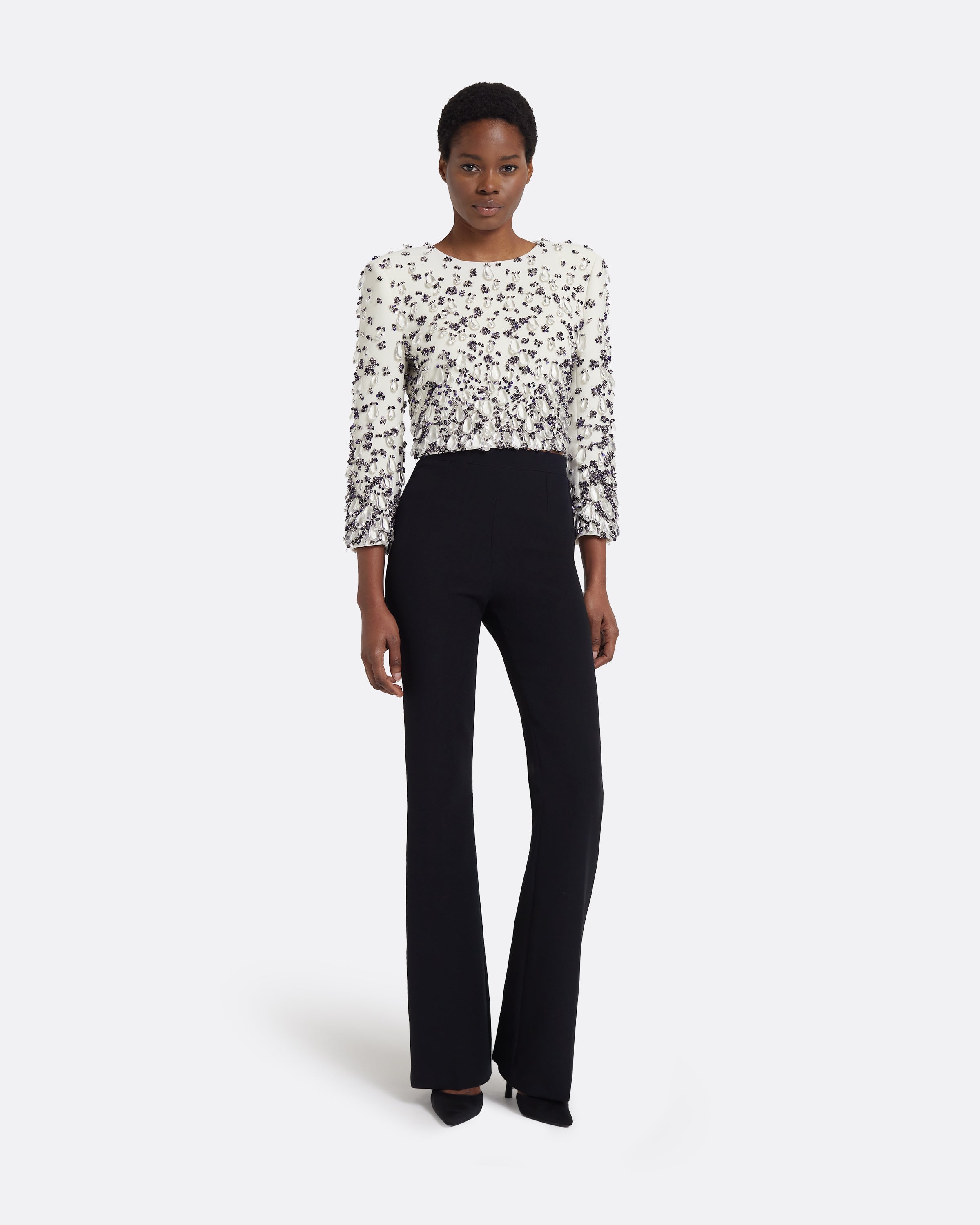 Astra Top in Ivory with Embellishment