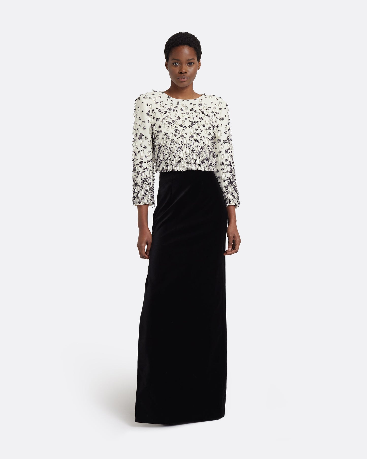Astra Top in Ivory with Embellishment