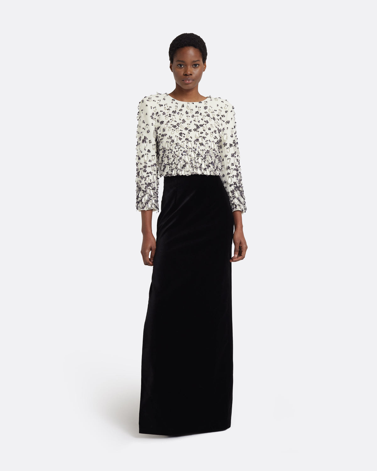 Astra Top in Ivory with Embellishment