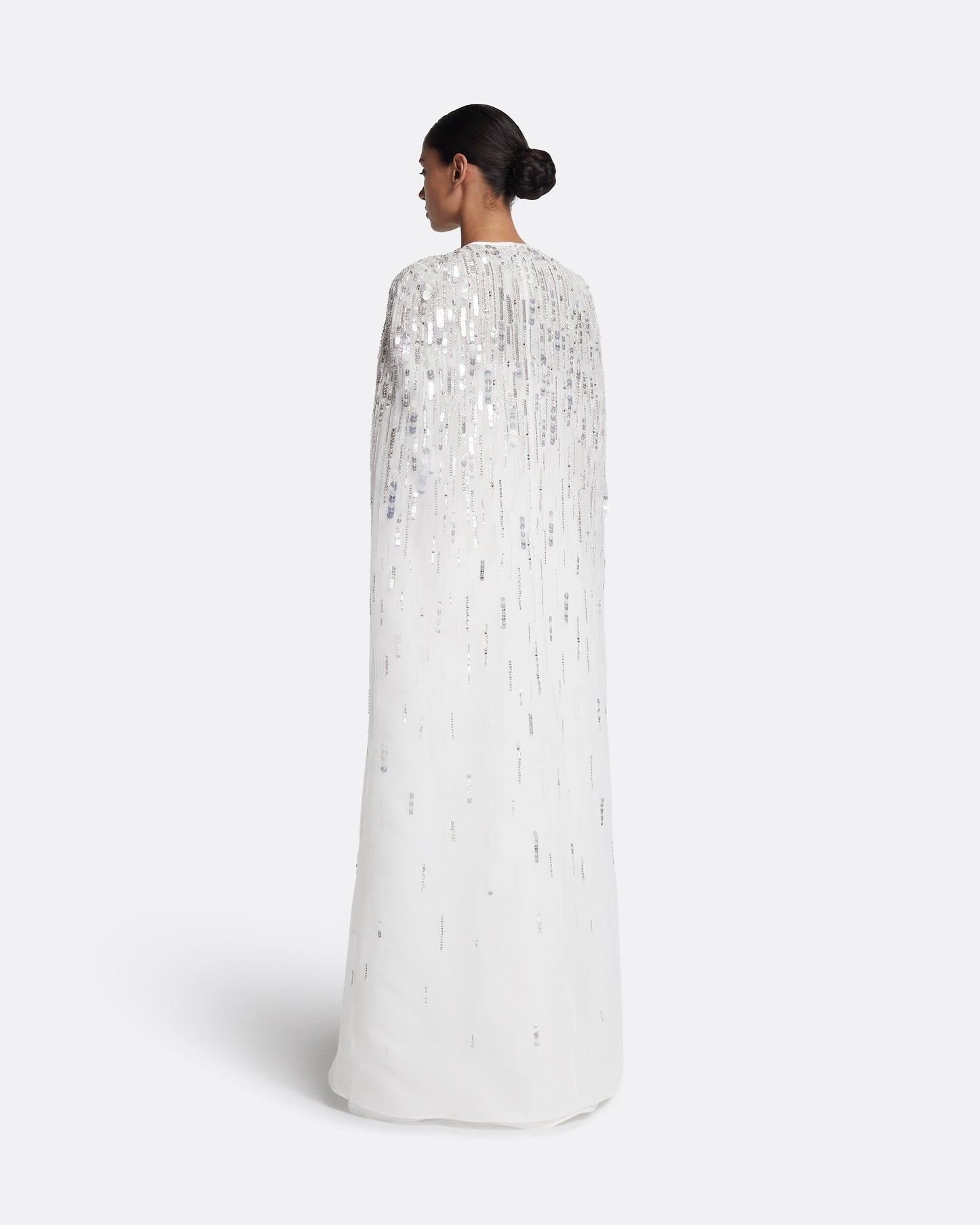 Greta Cape in Ivory with Crystal Embellishment