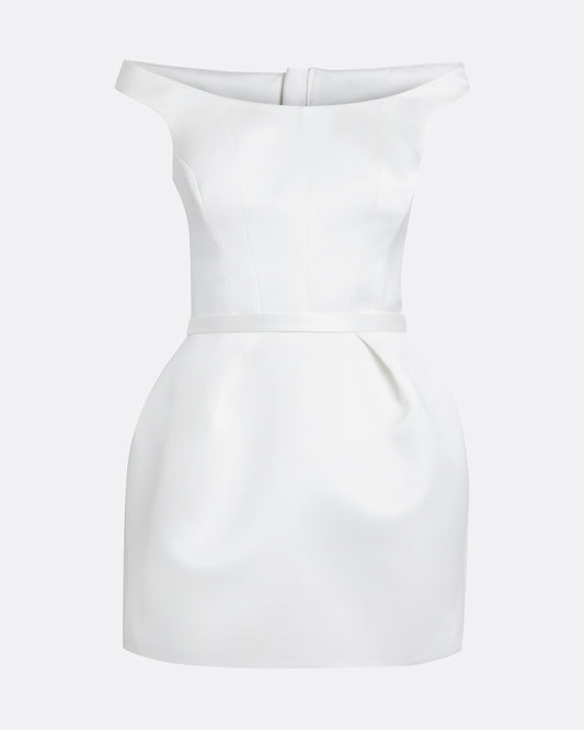 Senka Short Dress in Porcelain