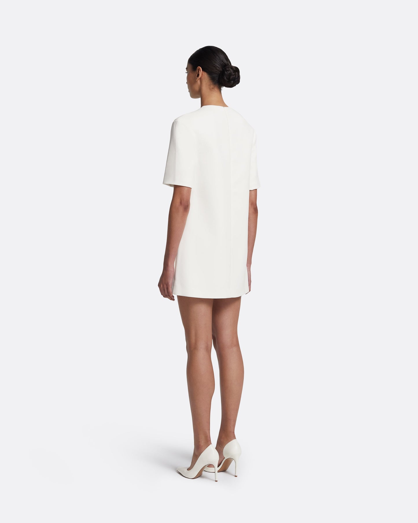 Ripley Short Dress in Ivory with Pearl