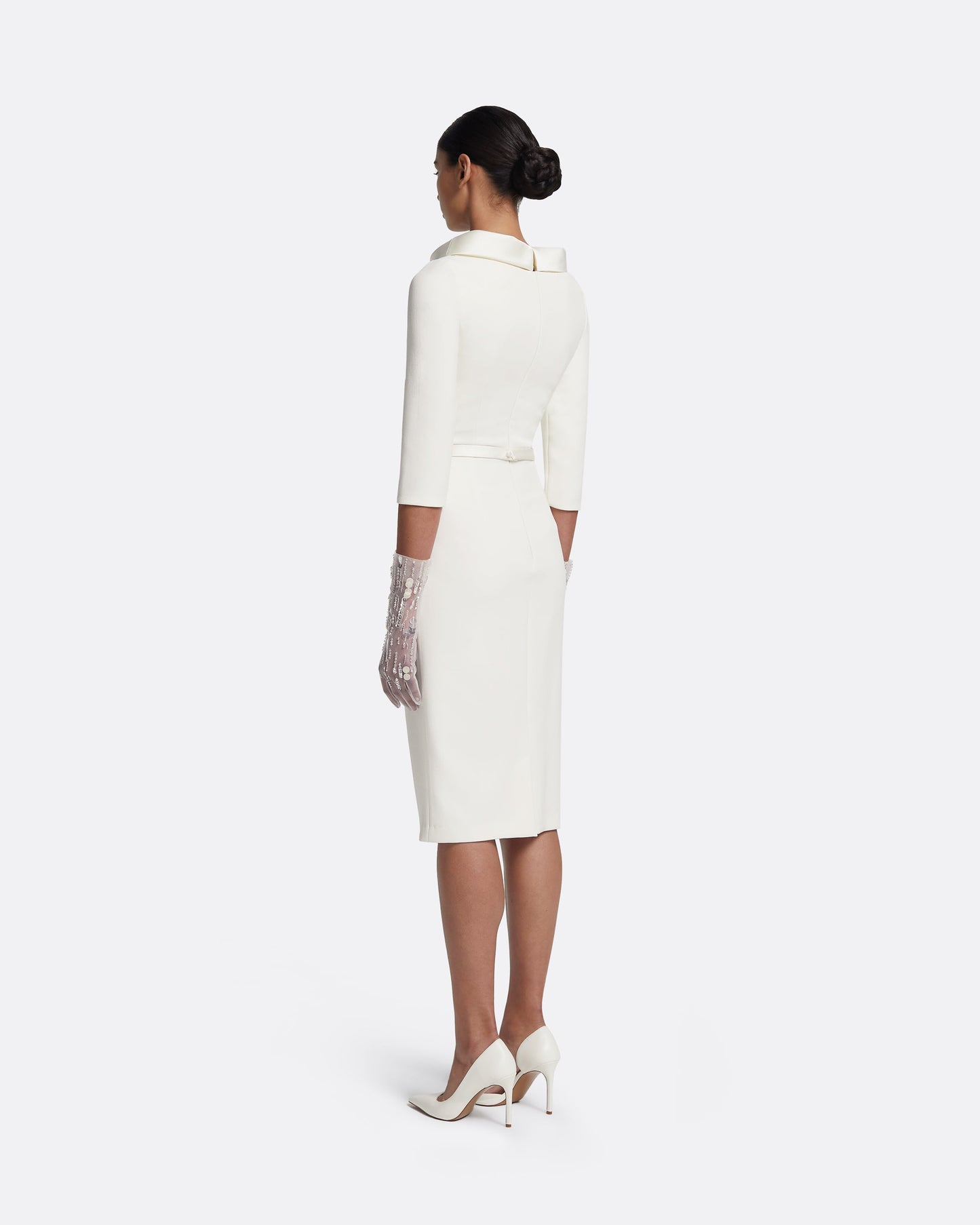Meryl Midi Dress in Ivory
